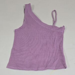 We The Free Free People Tan Lines Asymmetrical Ribbed Tank Top